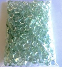 10 Lb. Flat Glass Marbles/Pebbles for Vase Filler Etc (Clear, 0.65″ ~900 PCs)