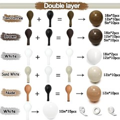 Brown Nude Balloon Arch Kit Double Stuffed Neutral Blush Neutral Brown White