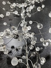 192″ Acrylic Crystal Diamond Garland – Frosted & Cut Beaded Glitter String (Set