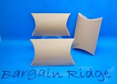 Pillow Gift Boxes for Party Favors & Treats, Brown Kraft Paper, 40 Pcs. NEW