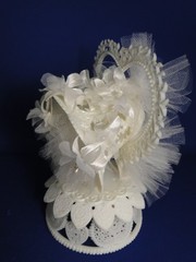 New Vintage Petite White «LaBelle Petite» wedding Cake Top, #425