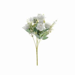 IVORY 4 Bushes 12″ Silk Roses Artificial FLOWERS Bouquets Party Home Decorations