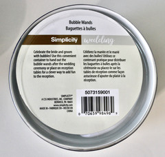 NIB 2X Simplicity White Wedding Bubble Wands Total 72 Count