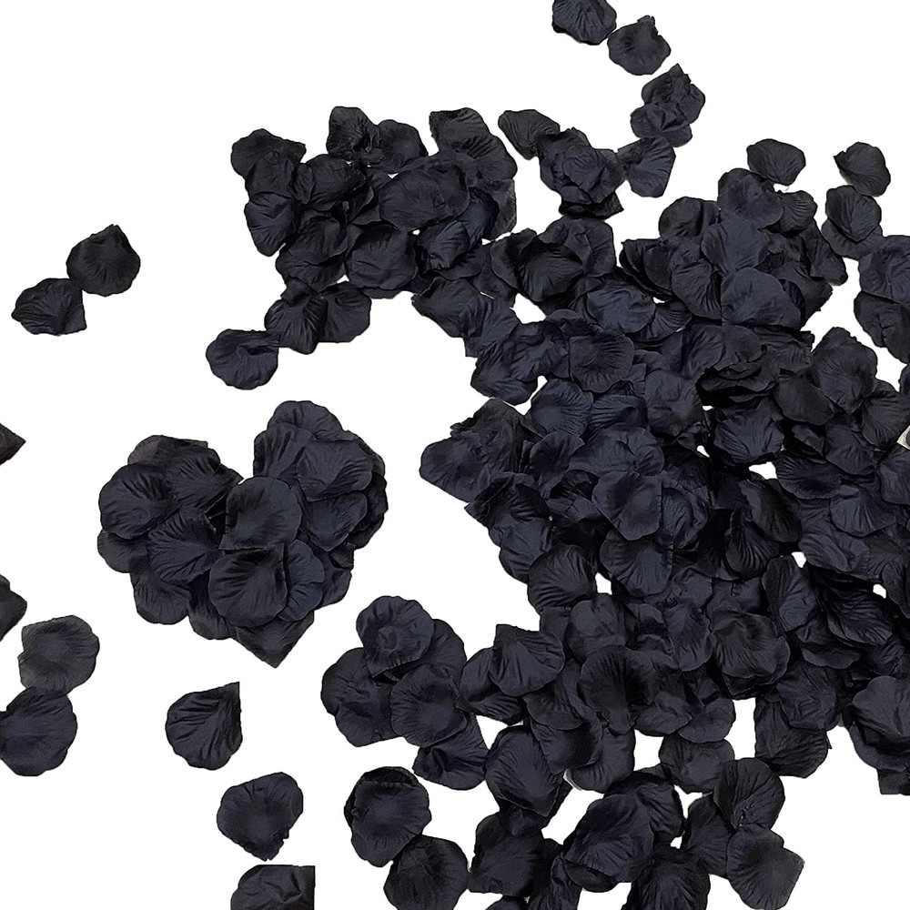 3000 Pieces Black Rose Petals Fake Artificial Flower Petals for Valentine Day,We