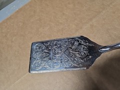 Vintage Engraved Rectangle Cake Slice Server