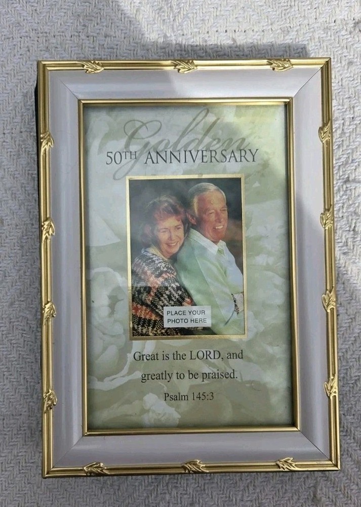 50th Wedding Anniversary Photo Album Frame Religious