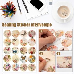 160 Pcs Stationery Paper Set, Nature Vintage Floral Butterfly 50 Stationary P…