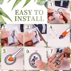 Bylion 2 Sets Wedding Bouquet Photo Charms Bouquet Charm for Gift Double Lacy
