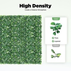 12Pcs Artificial Plant Hedge Grass Mat Greenery Wall Fence Panel Background
