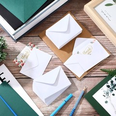 Yahenda 200 Count White Mini Gift Card Envelopes Bulk Wedding Small,