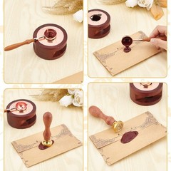 CRASPIRE Twinkle Stars Wax Seal Stamp Shiny Eight Pointed Star Vintage Remova…
