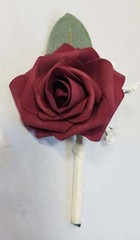 Burgundy Dusty Rose Eucalyptus Faux Foam Bridal Wedding Bouquet Accessories