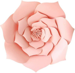 Lucky Monet 3D Paper Flower Backdrop DIY Rose Flower Crafting Wall Decoration.