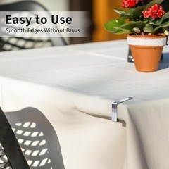 Stainless Steel Tablecloth Clips 12 Pack Secure Clamps Outdoor Picnics Weddings