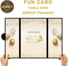Farewell Guest Alternative Black Gold 18 X 12 Inch Farewell Party Decorations S