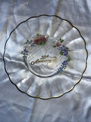 50th wedding anniversary gifts 9” Art Deco; painted