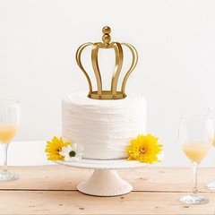 9-Inch tall Gold Metal Crown CAKE TOPPER Princess Birthday Party Decorations