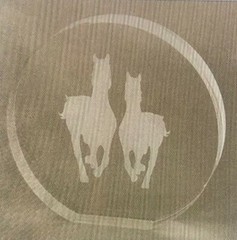 Acrylic Galloping Horses Western Cake Topper
