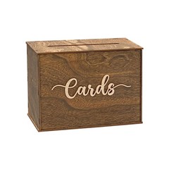 Rustic Wooden Card box 12x9x7 Inch Gift Card Box for Wedding Birthday Baby Sh…
