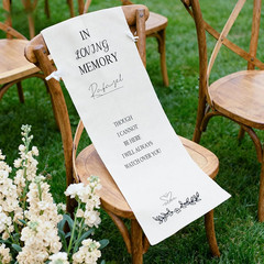 Reserved Wedding Chair Sign Banner, in Loving Memory Reserved Signs for Wedding