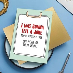 Funny Pun Retirement Card for Women Men, Humorous Retirement Card for Coworke…