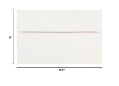 JAM PAPER A10 Invitation Envelopes – 6 x 9 1/2 – White – 50/Pack A10,