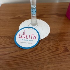 Lolita Fairytale Bride Hand Painted Wine Glass NEW