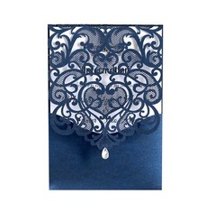 100pcs Holiday Party Laser Cut Wedding Invitation Cards Pearl Paper Invitations