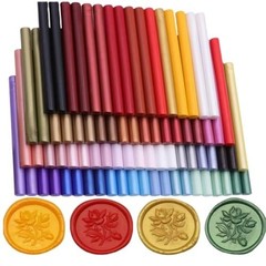 100 Pcs Assorted Color Sealing Wax Sticks for Wax Seal Stamp & Glue Gun – Perfec