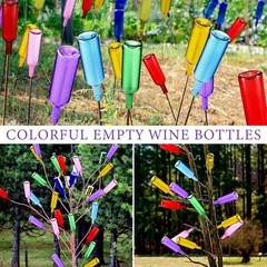 Zhehao 12 Pieces Colored Wine Bottles 750ml Empty Decorative Glass Cute Color