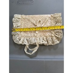 Vintage Bridal Wedding Set Ring Bearer Pillow Lace Book Cover and Garter Cream