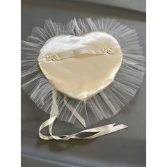 Vintage Bridal Wedding Set Ring Bearer Pillow Lace Book Cover and Garter Cream