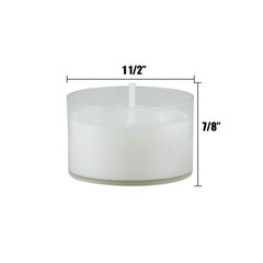 Stonebriar 96-Pack White Unscented Smokeless 7-Hr Tea Light Candles Clear Cup
