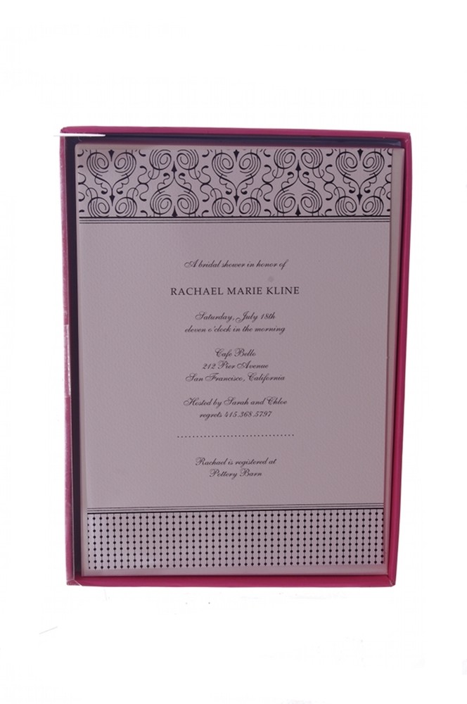 American Crafts Wedding Invitations Black White Modern Hearts 5″ X 7″ 25 NEW