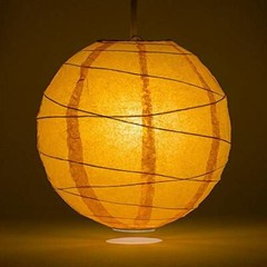 Quasimoon 20″ Orange Irregular Ribbed Paper Lantern (10 PACK) by PaperLantern…