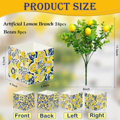8 Sets Blue Tiles Lemon Table Centerpiece Decor – Amalfi Coast Party