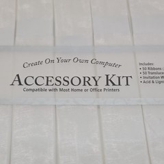 Gartner Studios VELLUM & RIBBON Accessory Kit – 50 count – WHITE 3+ Packs