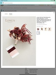 Ling Moment’s Red Burgundy/Marsala Wedding Bouquet