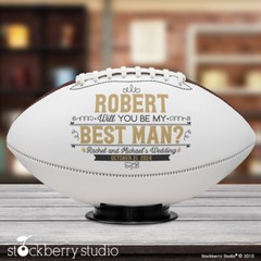 Best Man Football Gift Proposal for Wedding Party Customizable with Name
