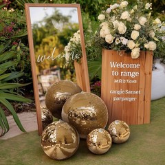 Yescom 16″ Large Disco Ball Mirror Big Hanging Glass for Party Events Wedding