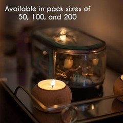 Stonebriar Bulk 50-Pk Unscented Smokeless 8-Hour Long-Burning Tealight Candles