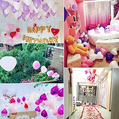 10-inch Color Heart shaped balloons 10 Kinds of Rainbow Party 100 Mixed-no Pumb