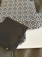 Wedding Black White Brides Party Invitation Envelopes Place Cards Accessories