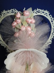 New Vintage Wilton «Flowering Bell» wedding Cake Top with Pink , 103-2174, 1983