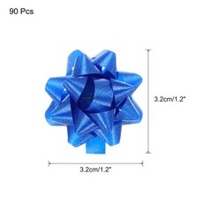 90pcs 1 1/4″ Mini Star Gift Bows Christmas Bows for Gift Wrapping, Blue