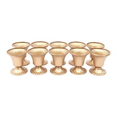 10 Pcs Trumpet Gold Metal Vases Wedding Party Centerpieces Retro Decor Vase