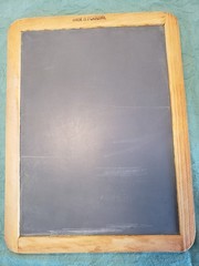Pair of Vintage Slate Chalkboards Made in Portugal – Rustic Wedding Signage Deco