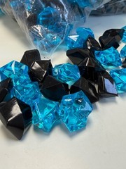 Decorative Acrylic Crystal Gems Colors Ice Rocks black and blue 1 lb