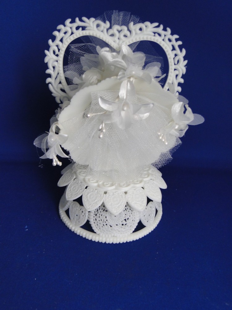 New Vintage Petite White «LaBelle Petite» wedding Cake Top, #425