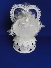 New Vintage Petite White «LaBelle Petite» wedding Cake Top, #425